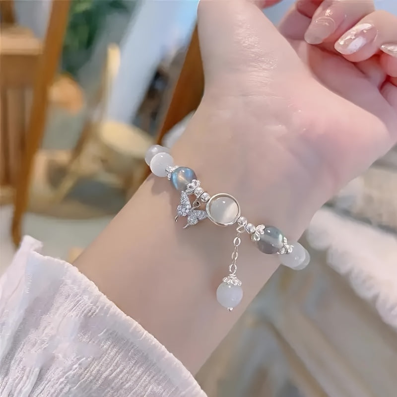 Pulseira Olho de Gato 🐾✨ com Borboleta 🦋
